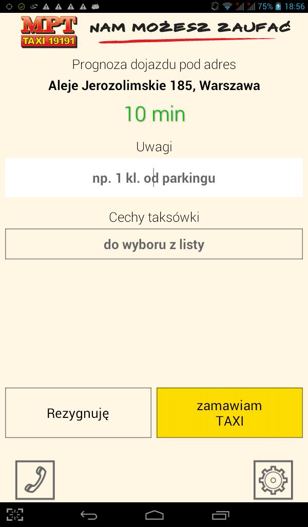 TAXI MPT Warszawa