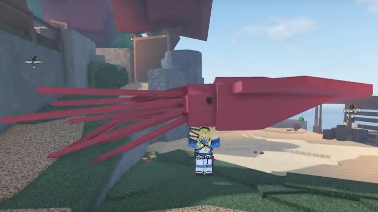 Wie man den kolossalen Tintenfisch in Roblox Fisch fängt