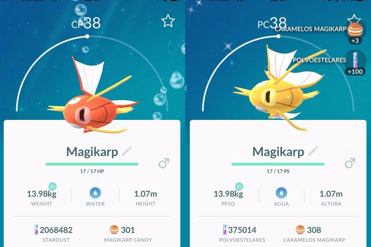 PokémonGoShinies-如何捕捉閃亮的Magikarp，Red Gyarados以及我們對其他閃亮神奇寶貝的了解