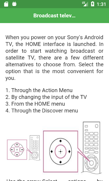 Guide for Sony Android TV