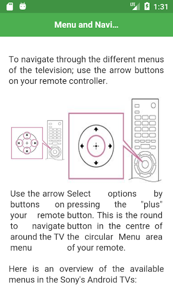 Guide for Sony Android TV