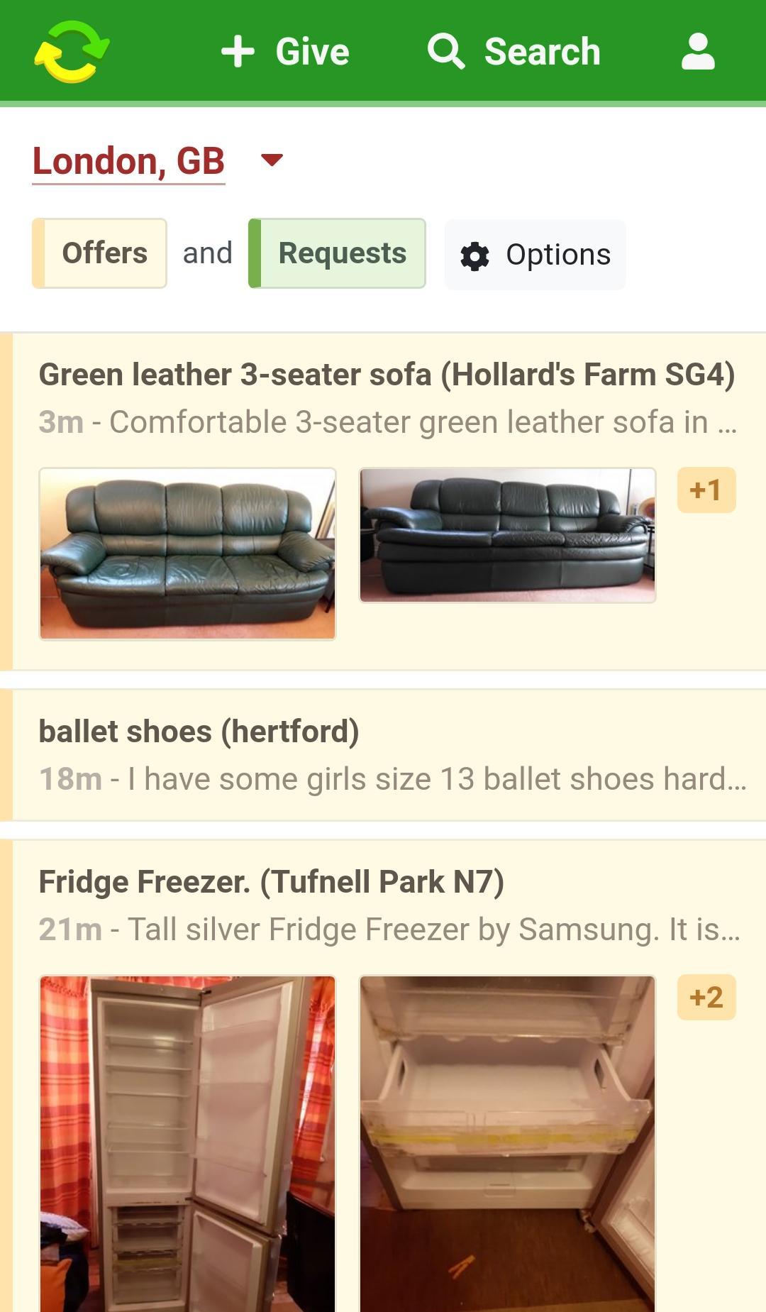 Freecycle + trash nothing!