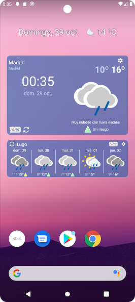 El tiempo de AEMET