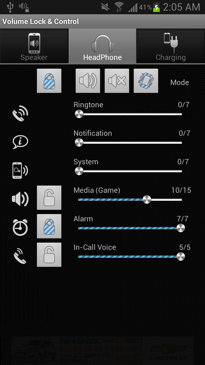 Volume Lock Control