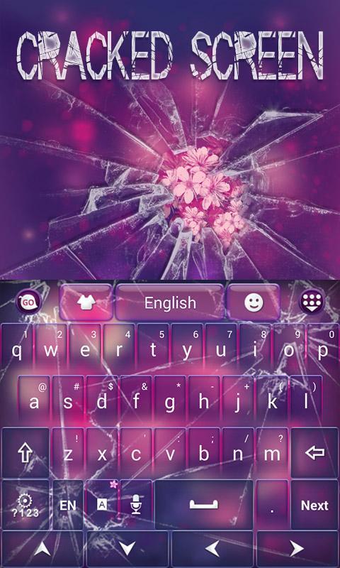 Fake Cracked Screen Keyboard Theme