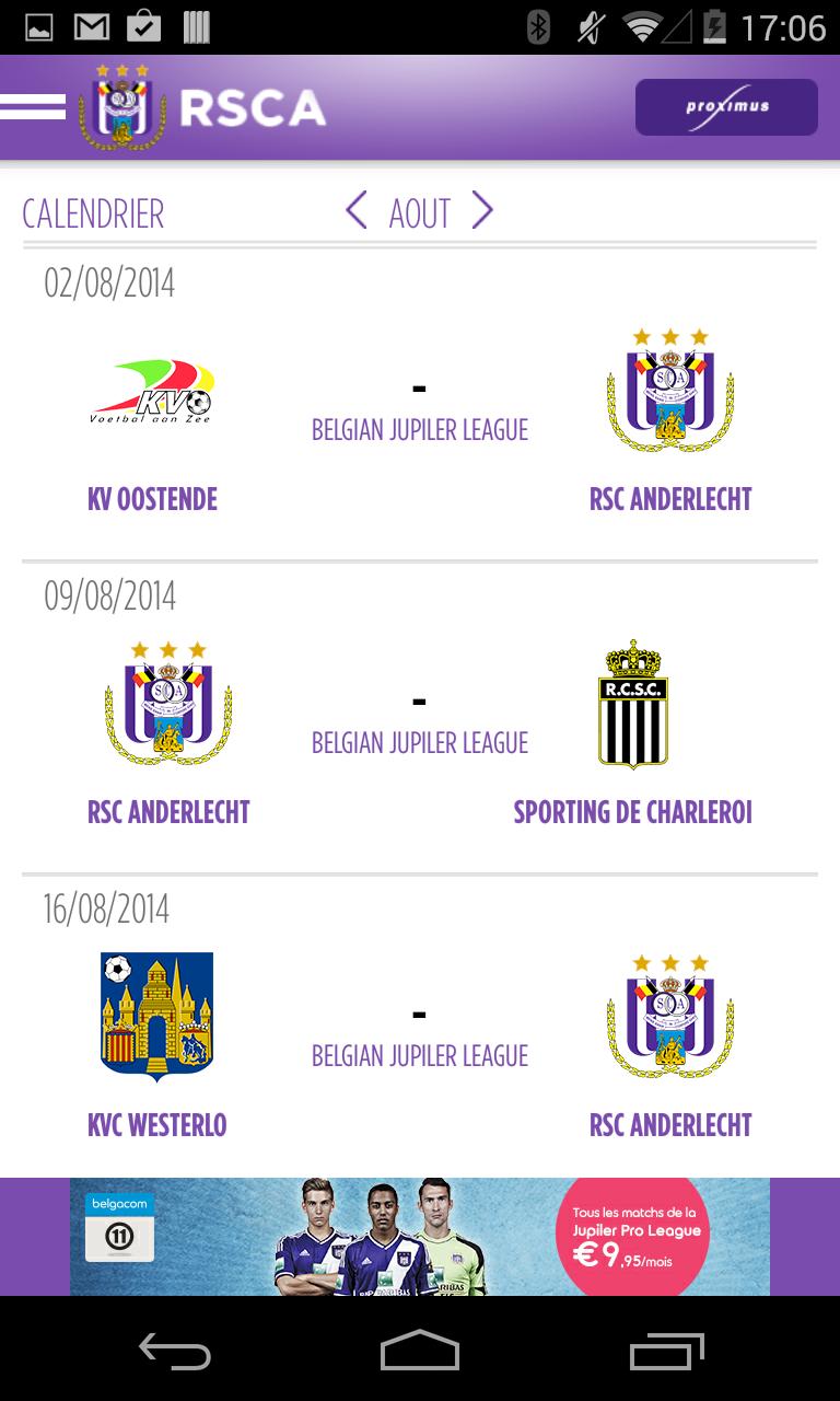RSCA Official by Proximus