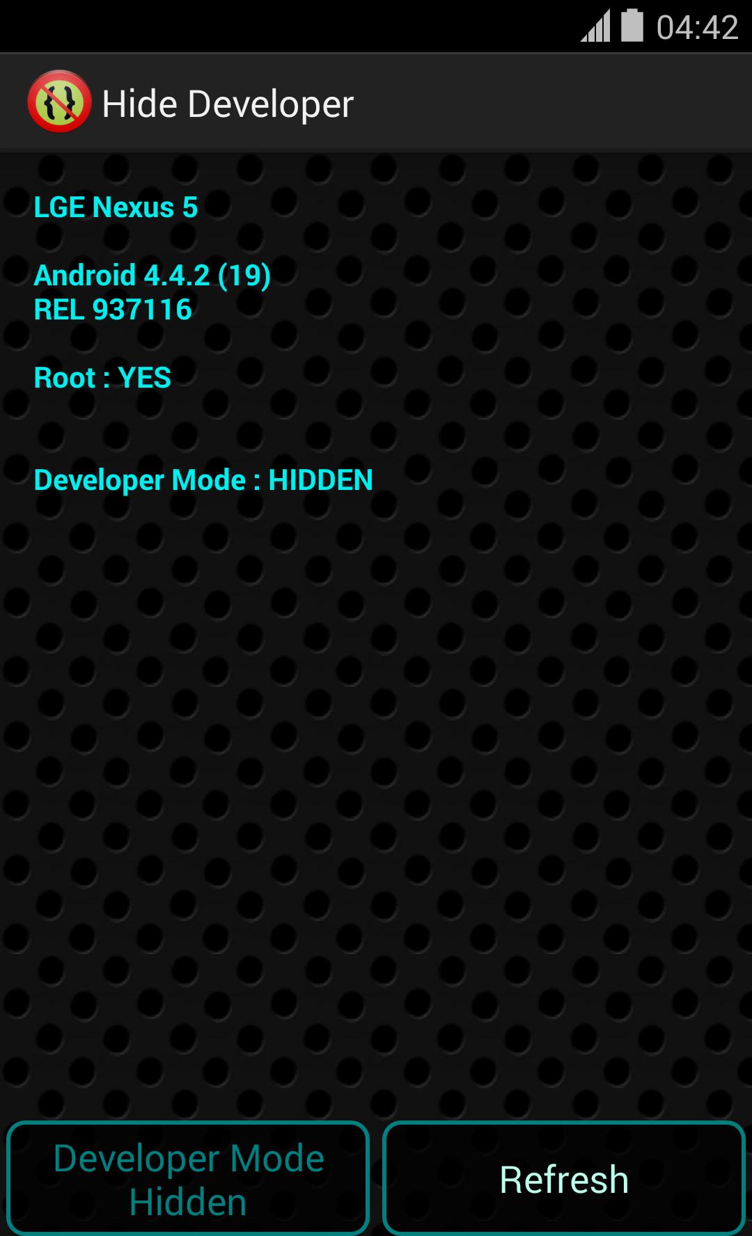 Hide Developer