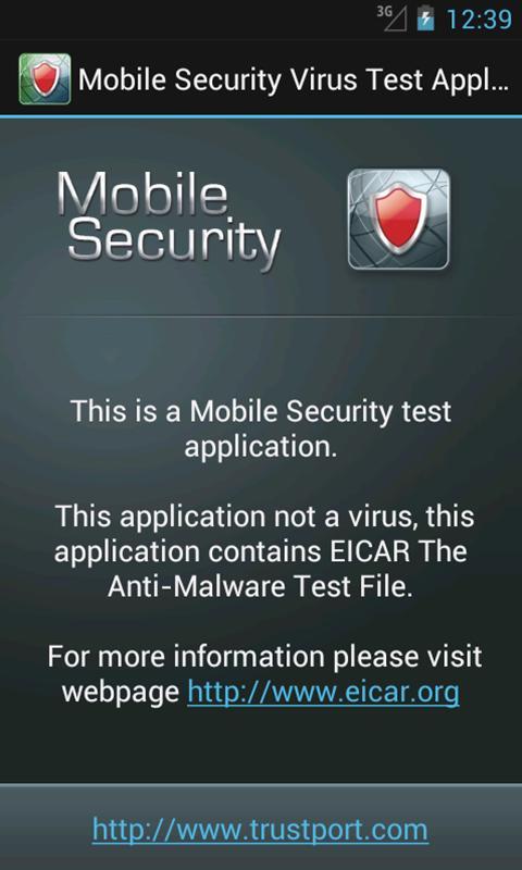 Mobile Security Virus Test