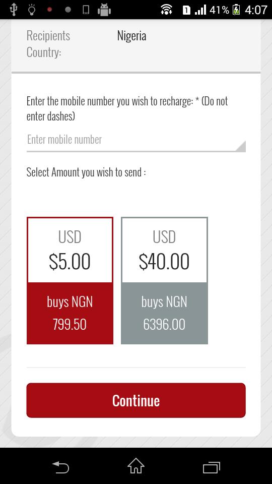 International Mobile TOPUP