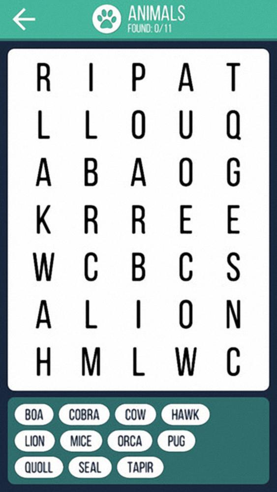 Word Search Game 2017