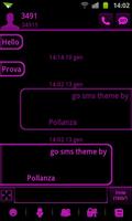 GO SMS Pink Black Neon Theme