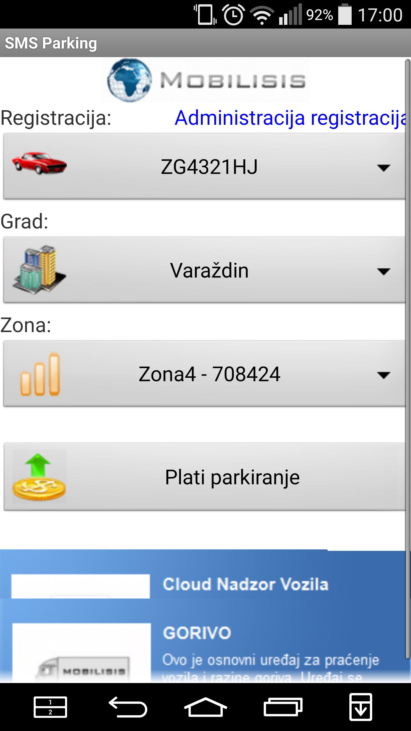 SMS Parking Hrvatska