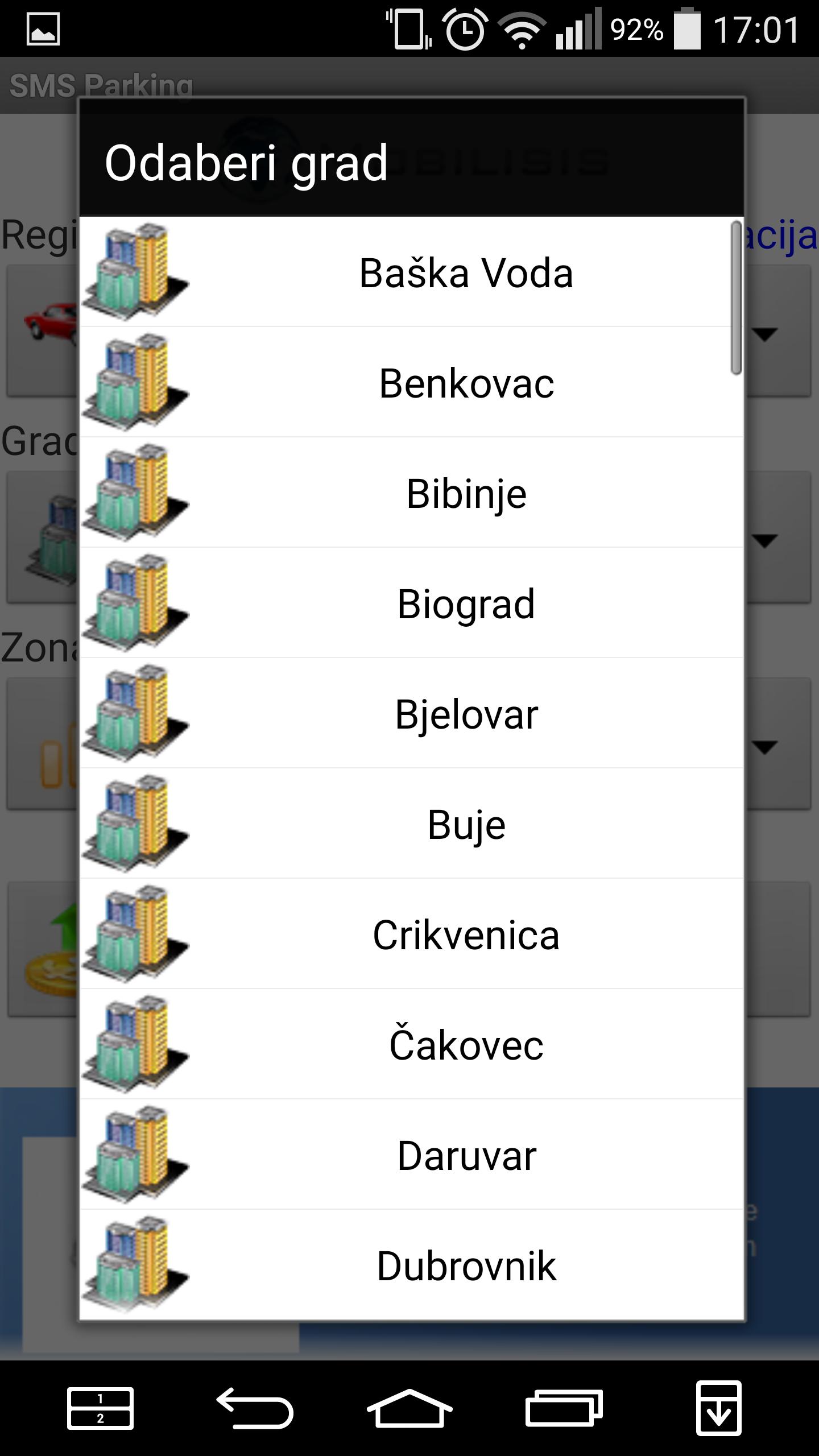 SMS Parking Hrvatska