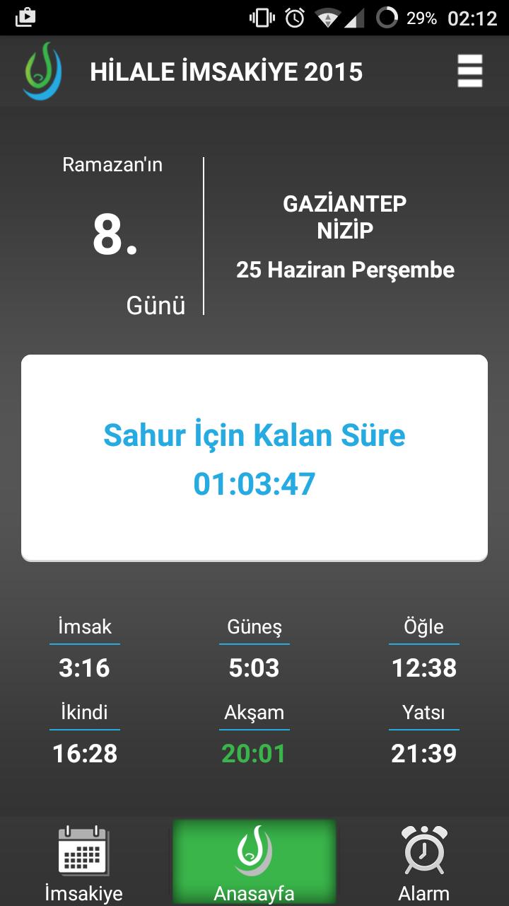 Hilale Ramadan Imsakiye 2015