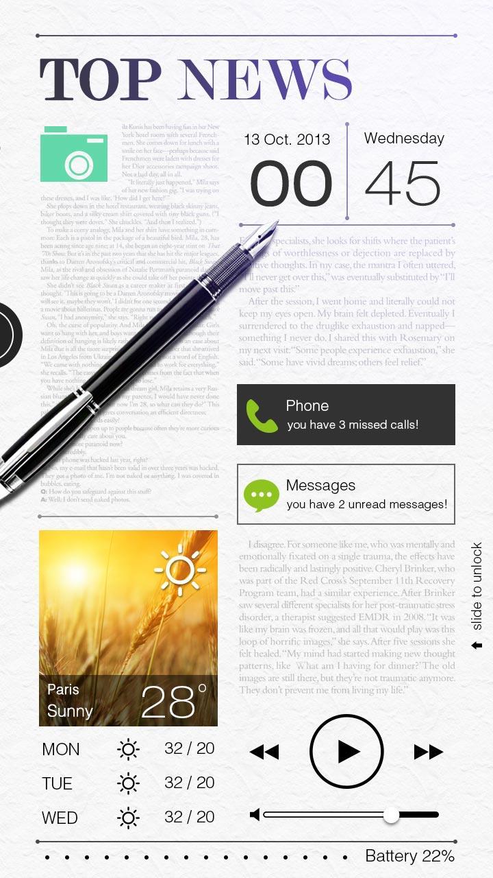 Top News GO Locker Theme