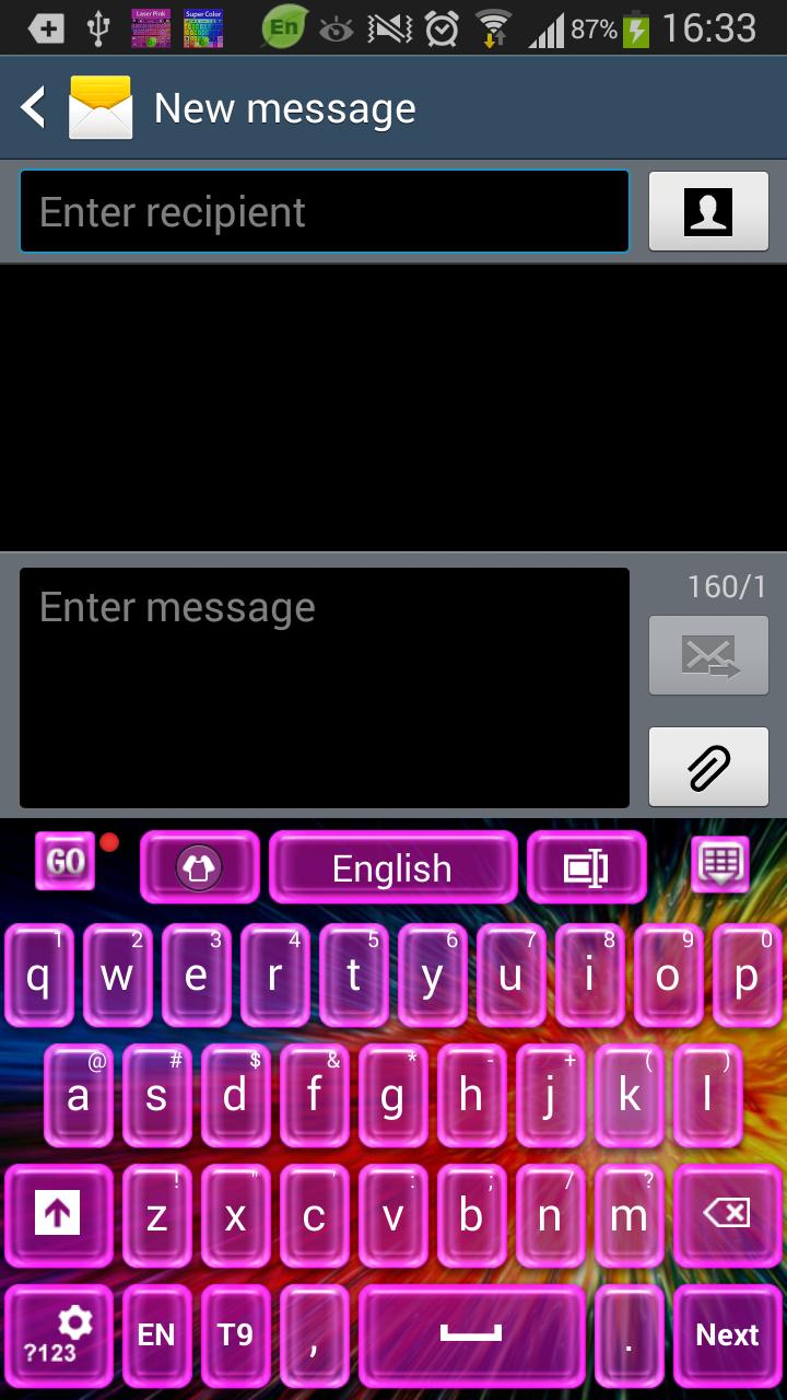 Laser Pink Keyboard