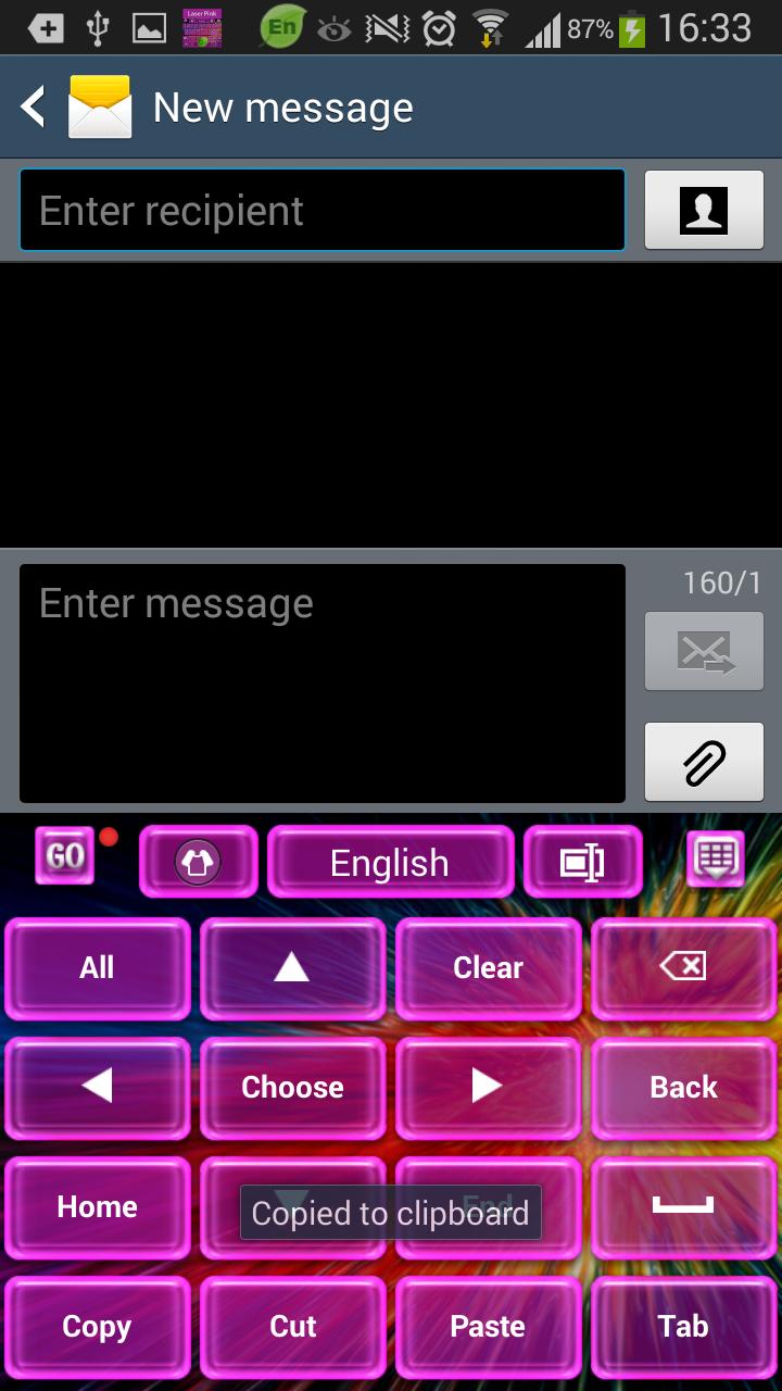 Laser Pink Keyboard
