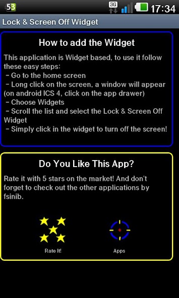 Lock & Screen Off Widget