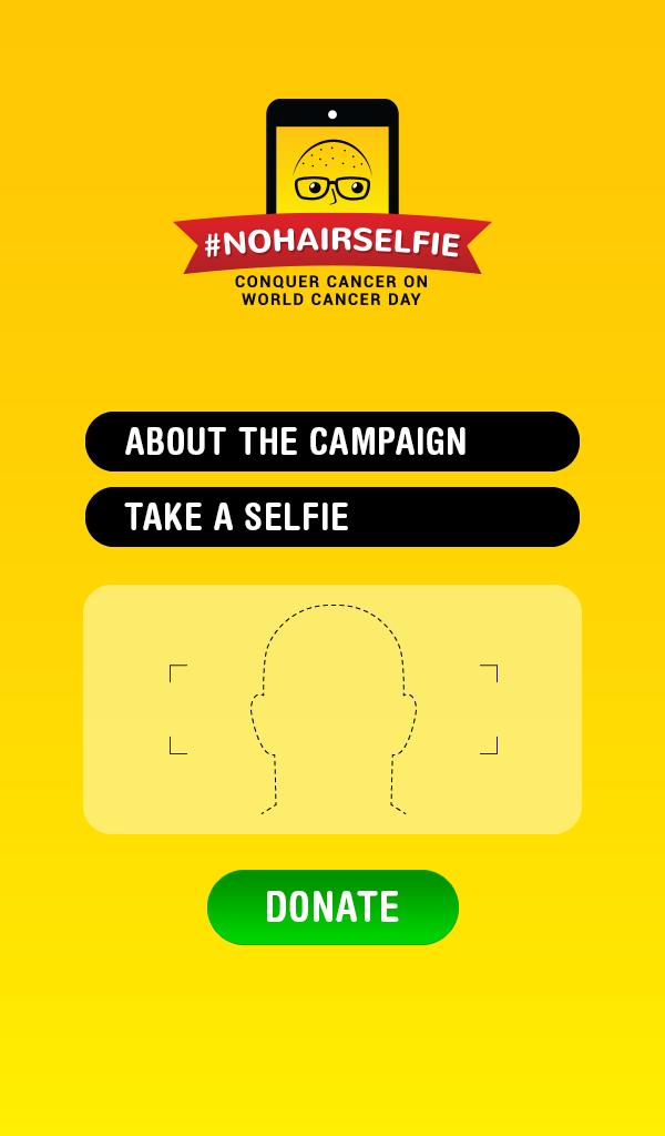 #NoHairSelfie