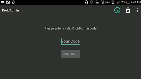 DroidAdmin for Android - Advice