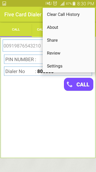 Five Card Dialer