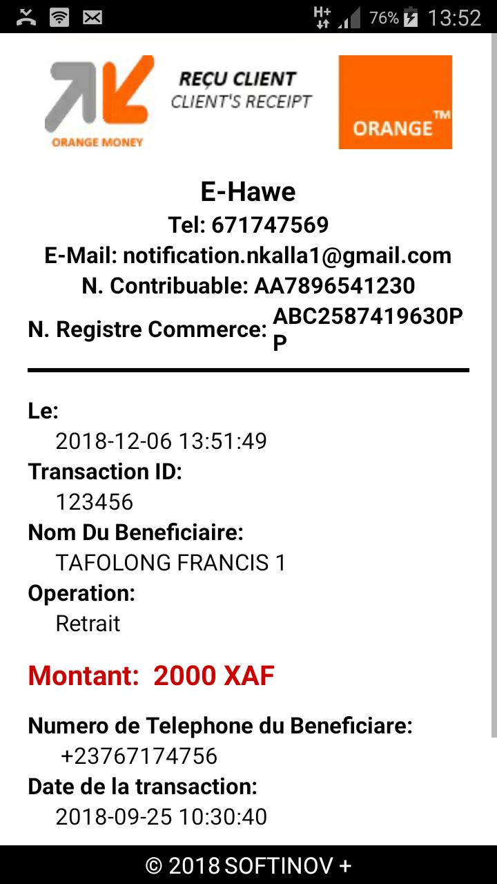 e-Orange Mobile Biller