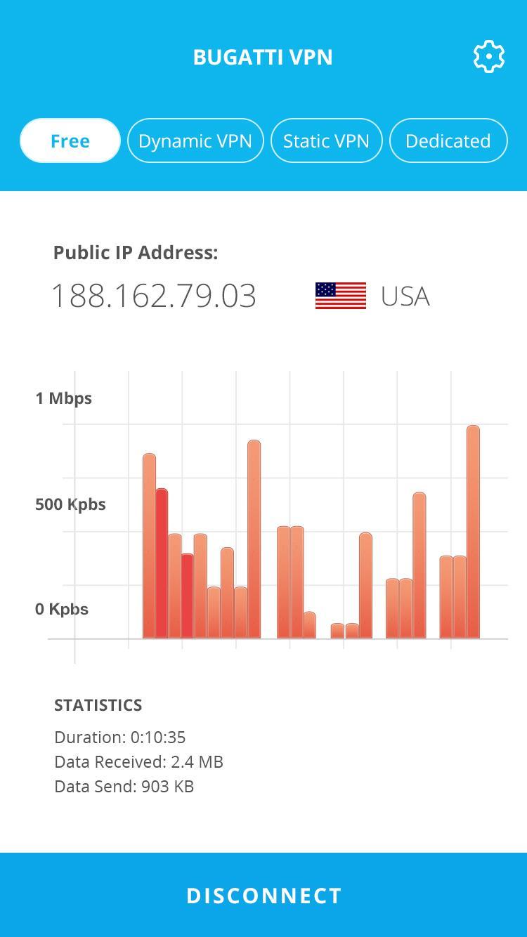 BugattiVPN Free Unlimited VPN