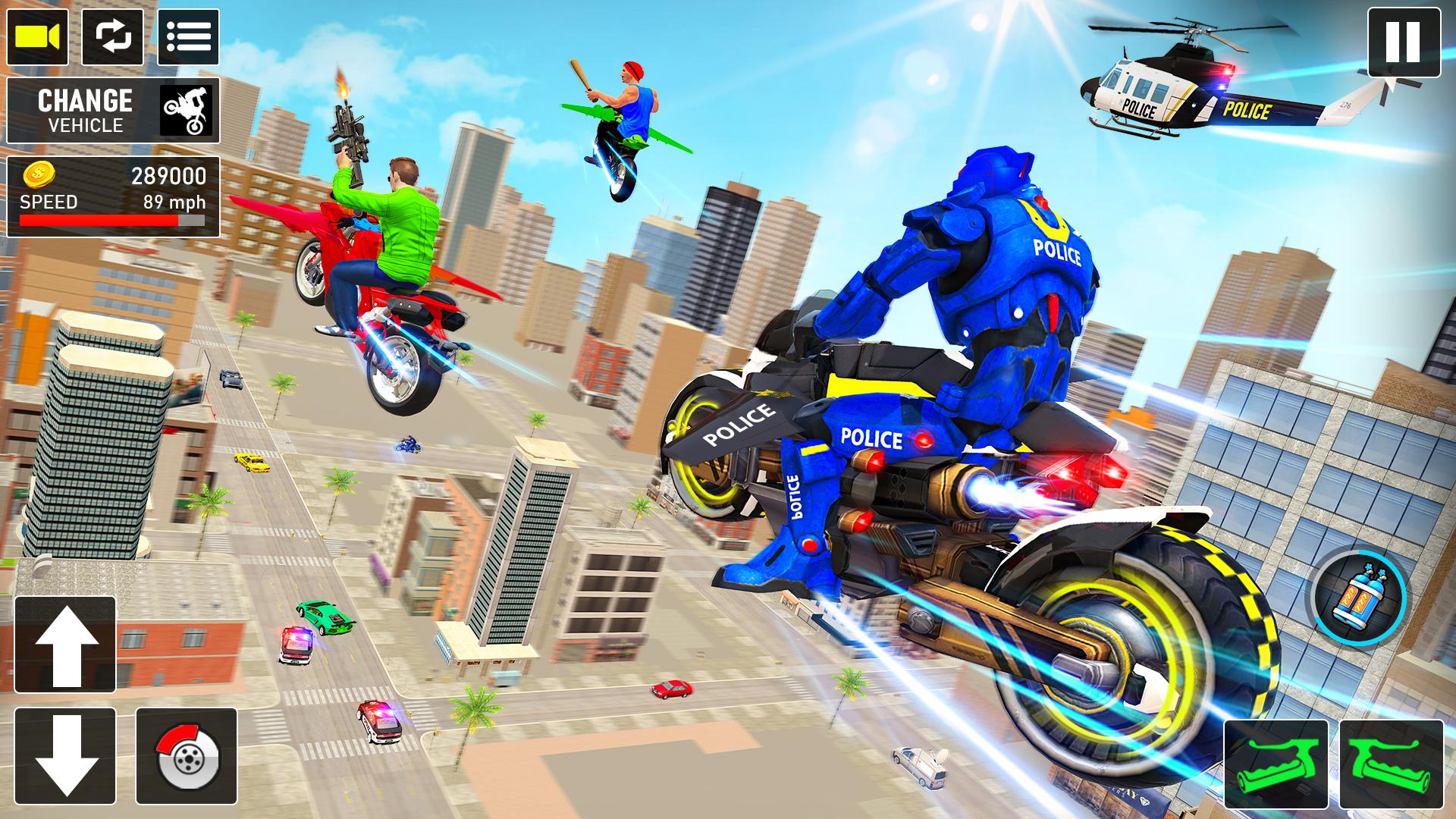 Police Robot Bike Crime Chase