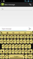 Keyboard Theme Metallic Gold