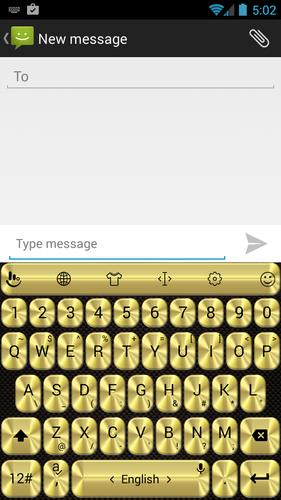 Keyboard Theme Metallic Gold