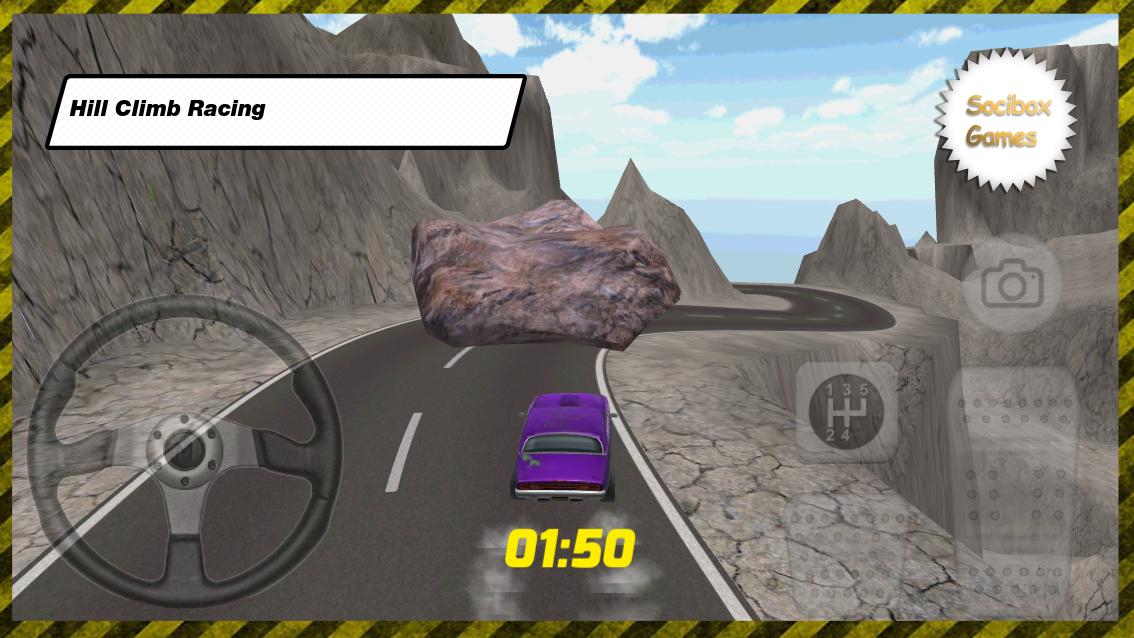 Purple Hill Climb Racing Game