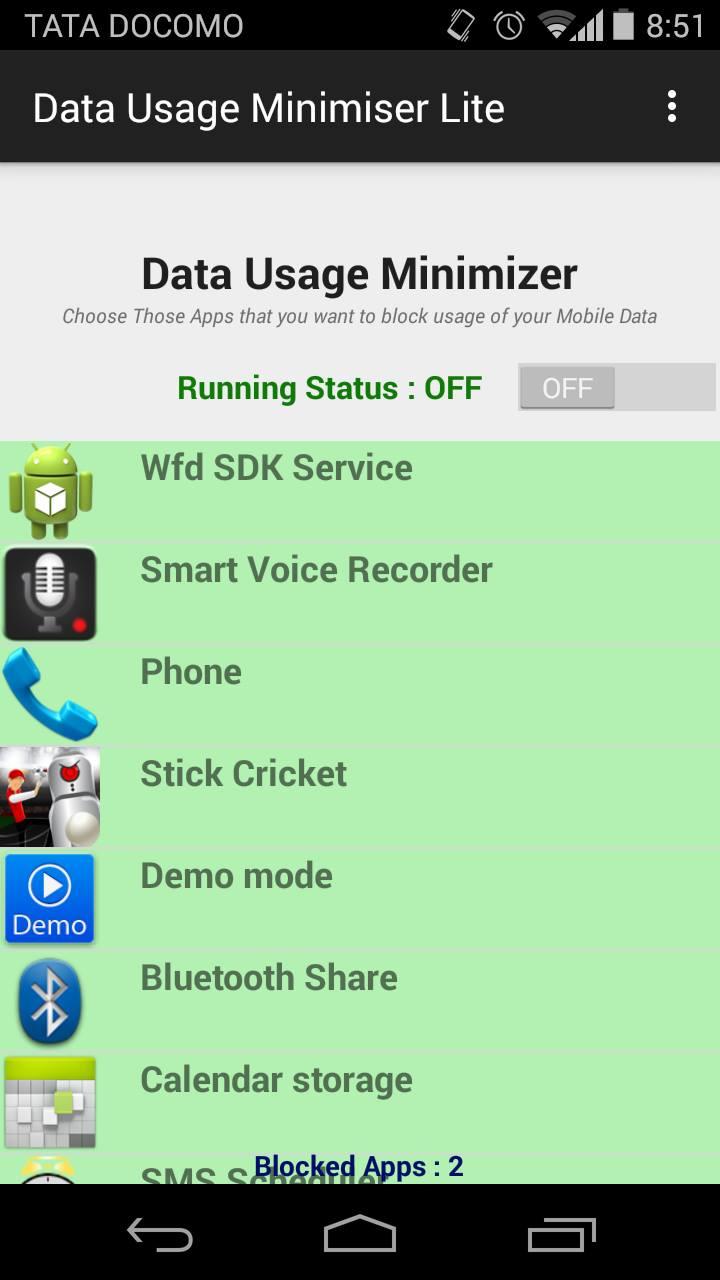Data Usage Minimiser Lite