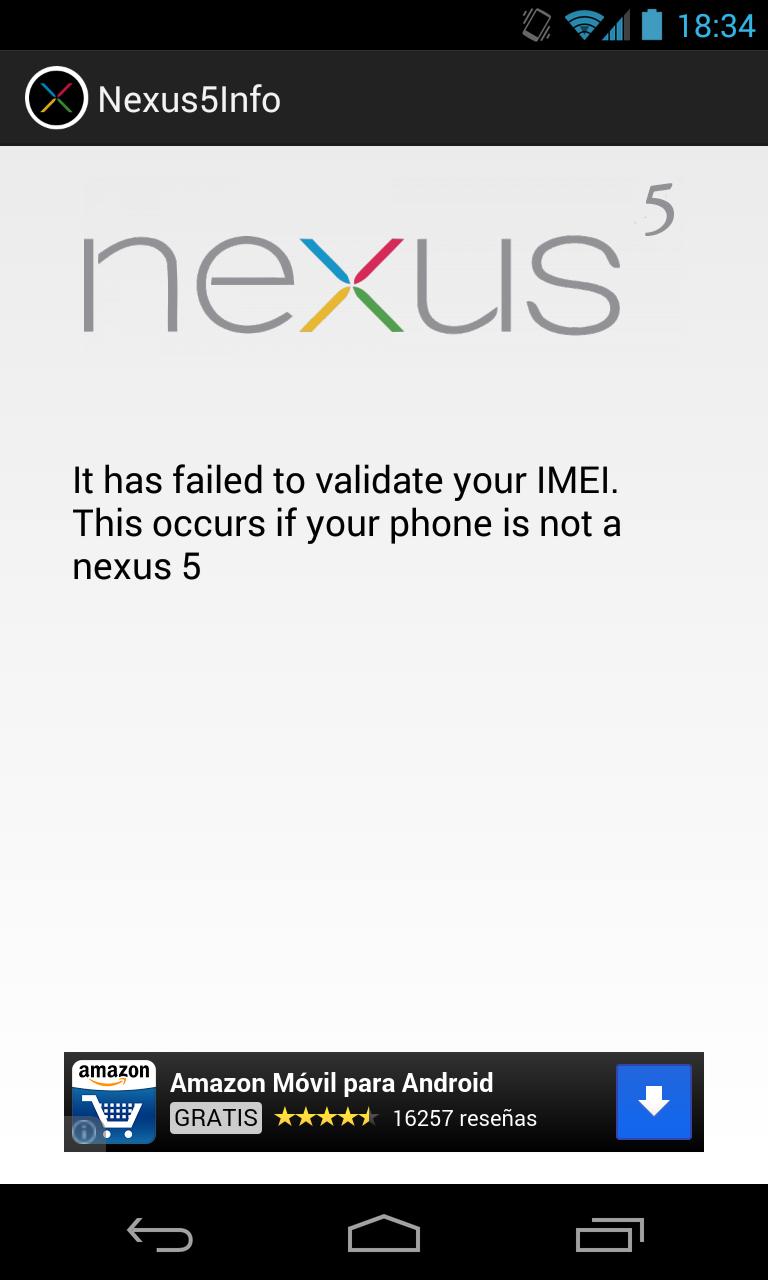 Information for Google Nexus 5