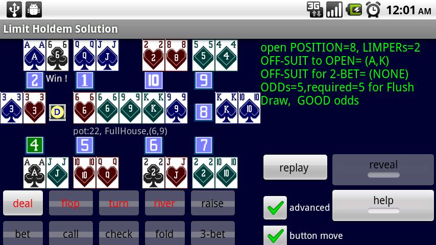 Limit Holdem Solutions (Trial)
