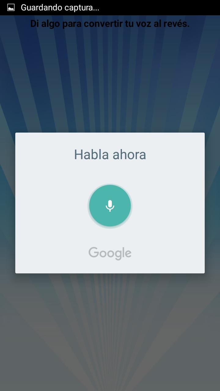 Speak backwards - Voice