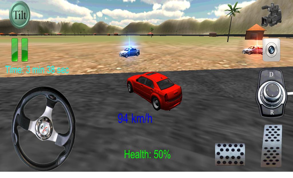 Real cops police chase 3D car