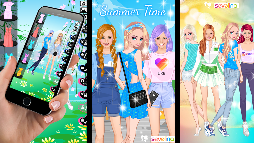 Lovely sisters dress up game