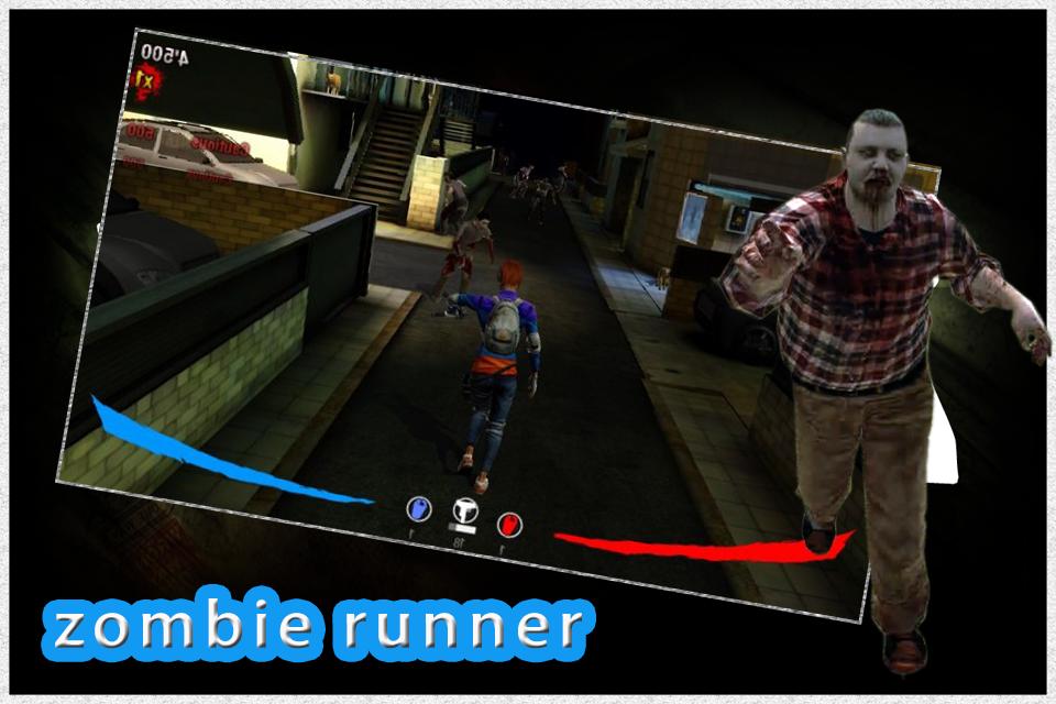 Zombie kill runner in road