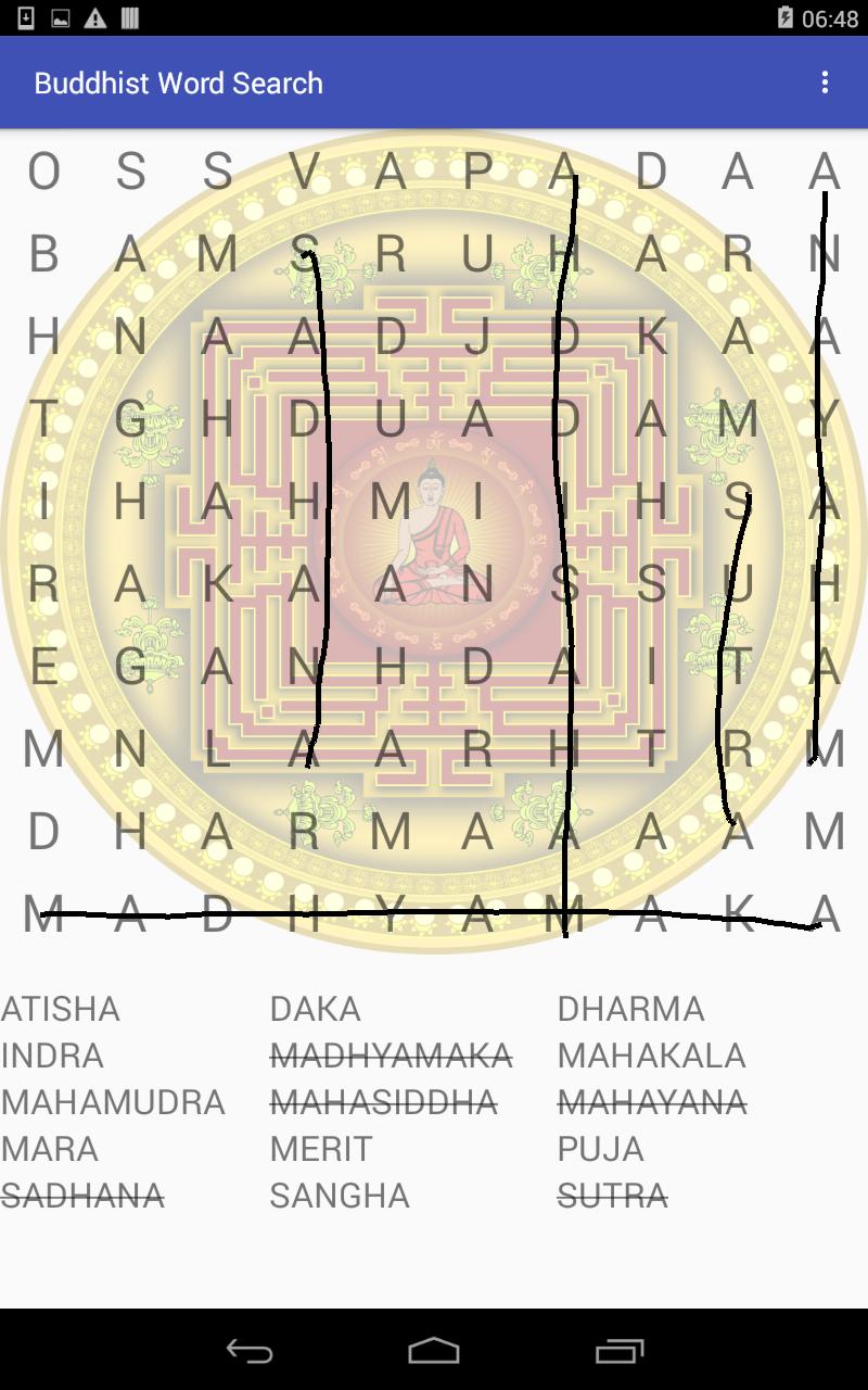 Buddhist Word Search