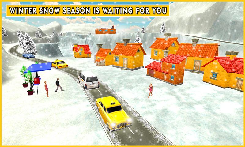 Taxi driver 3D Snow season