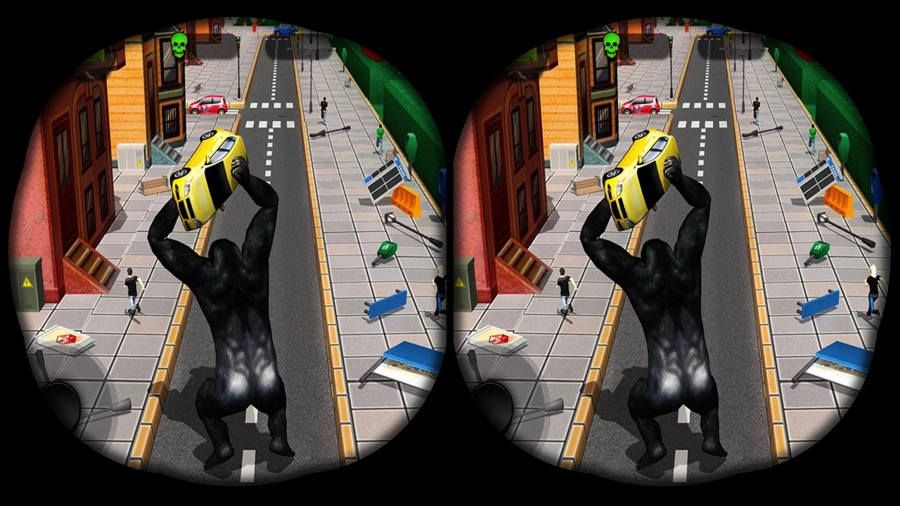 VR Angry Gorilla Rampage 3D :Google Cardboard Game